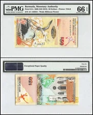 Bermuda 50 Dollars, 2009 (2012 ND), P-61A, PMG 66