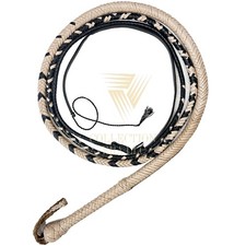 Kangaroo Hide Leather Bullwhip 10ft, 12ft Long Indiana Jones Style Whip