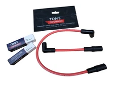 Red 8.5mm Harley Davidson Big Twin 99-17 FXD Dyna Softail Spark Plugs & Wires