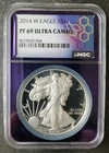 2014 W Proof $1 American Silver Eagle Dollar NGC PF69 Ultra Cameo