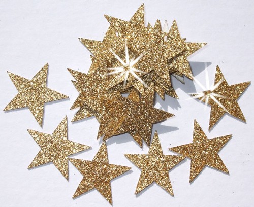 Iron on Stars Glitter 25mm Patch Halloween Costume Christmas Decoration applique - Picture 3 of 13