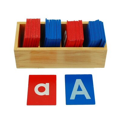 Lower and Capital Case Sandpaper Letters - MONTESSORI LANGUAGE MATERIALS