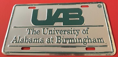 The University Of Alabama at Birmingham Booster License Plate UAB