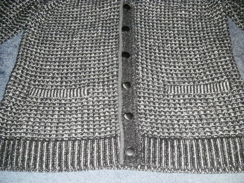 Rag & Bone Nieman Marcus Cardigan Sweater Men XL Black Gray Wool Blend Shawl - Picture 8 of 11