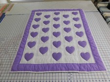 Handmade Baby Girl Hearts Quilt