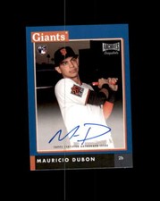 Mauricio Dubon 2020 Topps Archives Snapshots RC AUTO BLUE #04/50 Indians Rookie