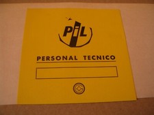 PUBLIC IMAGE ltd PIL TOUR PERSONAL TÉCNIC…
