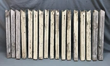 Antique VTG Lot 17 Fluted Shabby White 1x18 Exterior Wood Spindles Old 693-25B