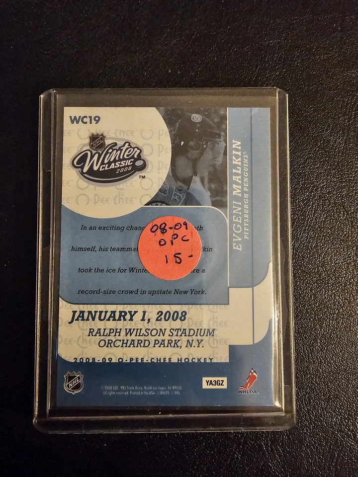 2008 Upper Deck Winter Classic Evgeni Malkin #WC19 Winter Classic - Image 2 of 2