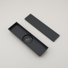 Rectangle Matte Black Bathroom Shower Waste Water Floor Drain Tile Insert