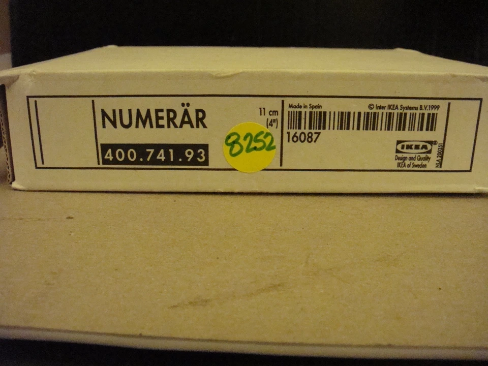 NUEVO Juego de 4 patas de gabinete/mesa Ikea Numerar 400.741.93 16087 4" aluminio plateado Foto 3 de 4