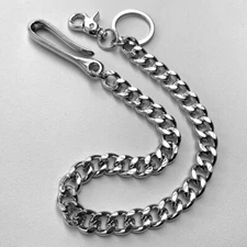 Style Heavy-Duty 20" Jean Chain Wallet Keyring with Locking Clasp Trucker Biker 