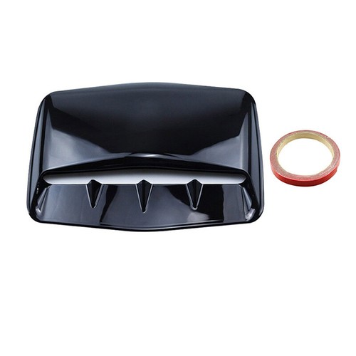 Car Air Flow Intake Hood Scoop Bonnet Vent Cover Universal Black Decorative - Bild 11 von 13