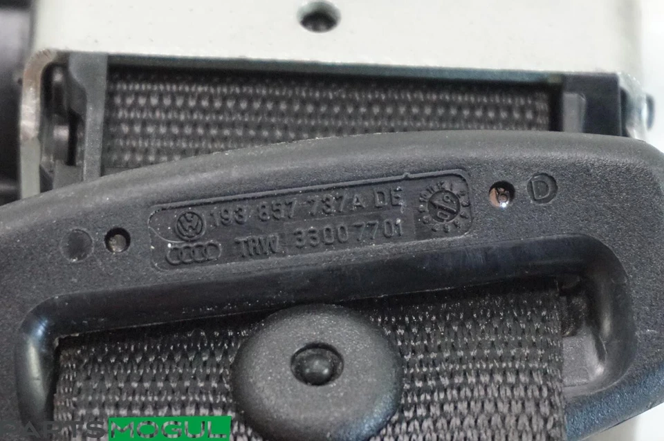 Porsche Panamera (970) 2012 retractor de cinturón de seguridad trasero izquierdo/derecho negro OEM Foto 4 de 4