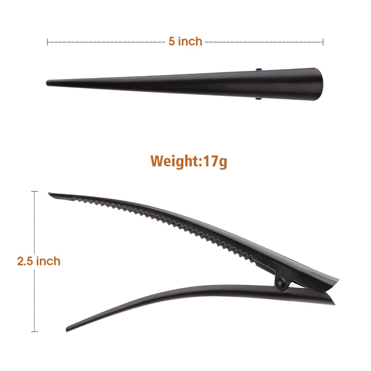 Large Long Alligator Hair Clips for Styling Salon Sectioning, 5 Inch