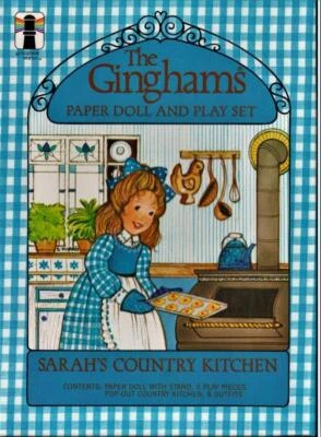 VINTAGE UNCUT GINGHAMS PAPER DOLLS SARAH'S COUNTRY KITCHEN~#1 TOP REPRODUCTION