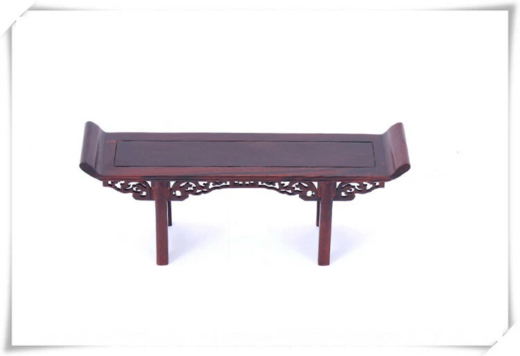   China Red hard suanzhi wood rosewood Miniature table display stand shelf 1 - Image 2 of 4
