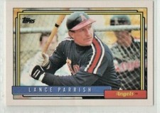 1992 Topps Baseball Card LANCE PARRISH #360 Angels Catcher