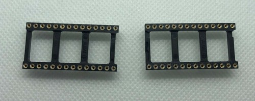 2 X 28 pin wide Turned pin DIL DIP Socket 2.54mm Pitch .60" 3A Uk seller - Picture 2 of 3
