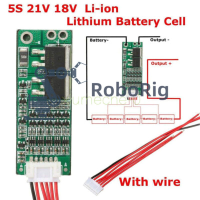 NEW 5S 15A BMS Protection PCB Board For 5Packs 18650 Li-ion Lithium Battery Cell