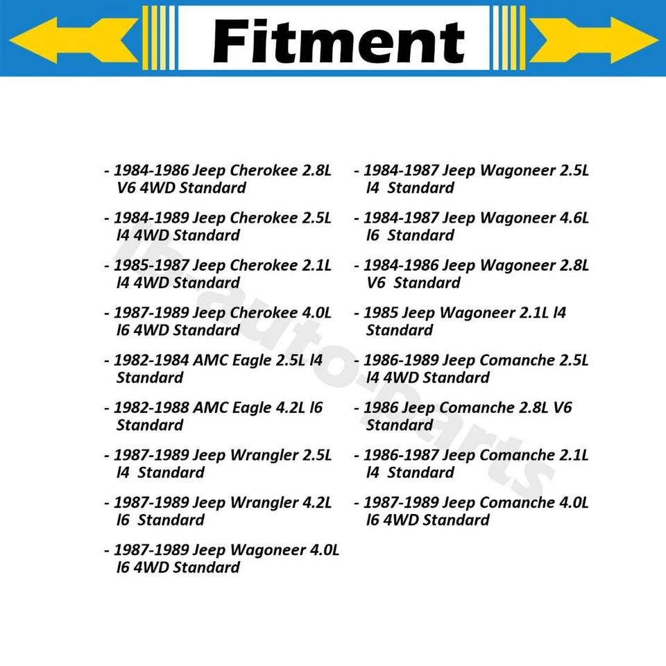 Juego de 3 pastillas de freno delanteras C-Tek para Jeep Cherokee 1984 1985 1986 1987 1988 1989 Foto 2 de 4