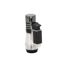 Palió Vesuvio Triple Jet Flame Torch Lighter, Apex Flame Clear