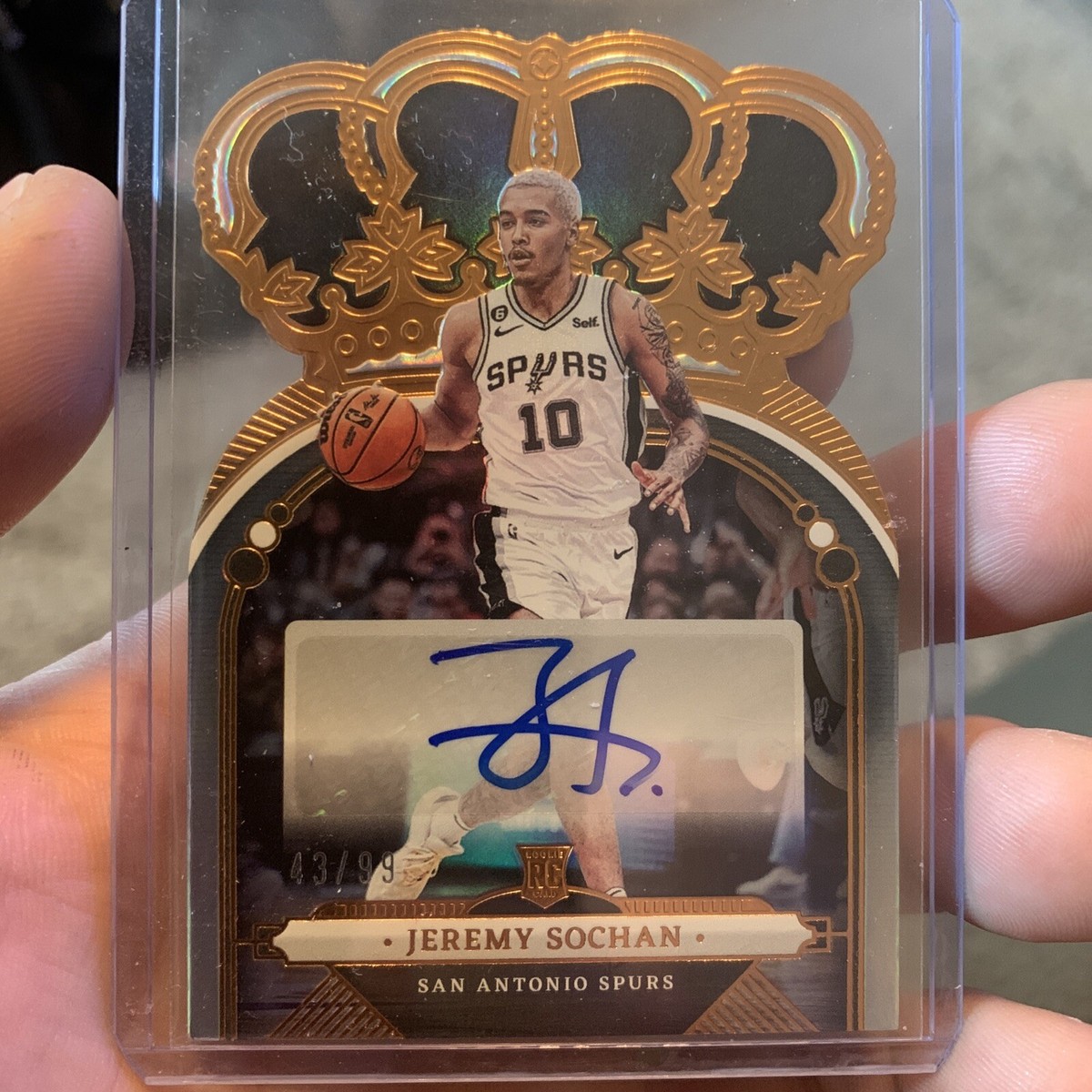 2022 Panini Crown Royale Bronze Rookie Auto 43/99 Jeremy Sochan 
