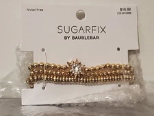 Sugarfix by Baublebar  3 Piece Gold Beaded Bracelet Set - New