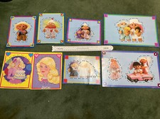 Vintage Sewing Cards- 2 Barbie Cards-1998/6 Trolls Cards-1992. No box/No yarn