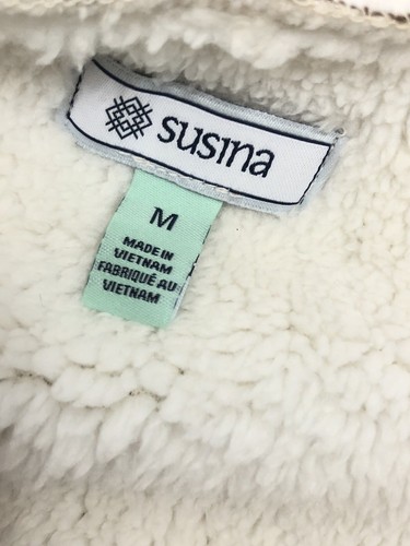 Susma Jacket Vest Womens Medium Brown Faux Suede Sherpa Coastal Cowgirl Boho - Picture 8 of 12