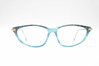 Vintage Mondi Mod. 5330-849 56[]15 135 Blau Grün Gold oval Brille NOS