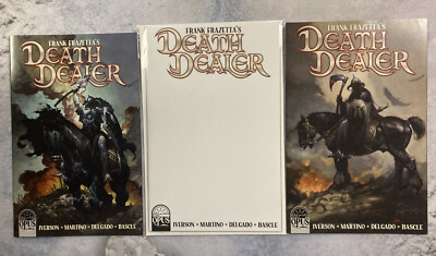 FRANK FRAZETTA'S DEATH DEALER #1 SET OF 3 1:5 SKETCH VARIANT A B COMIC BOOK BF