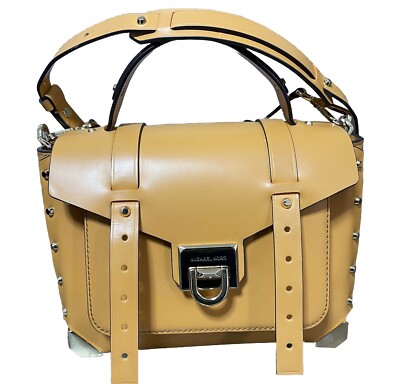 Michael Kors Manhattan Leder-Schultertasche Gelb