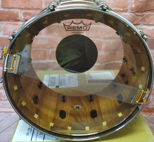 Pearl StaveCraft 14x6.5 Makha Hand-Rubbed Natural Finish Stave Snare Drum Dealer - Picture 9 of 12