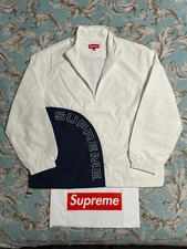 SUPREME CORNER ARC HALF ZIP PULLOVER (XL) (WHITE) SS18 JACKET COAT PULLOVER