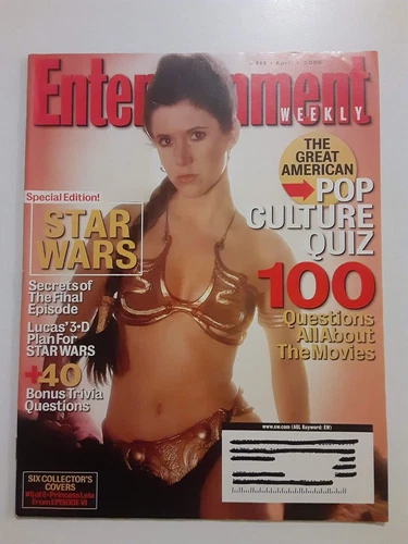 Entertainment Weekly Magazine STAR WARS ROTJ Slave Leia Cover 6 of 6 -- 4/01/05