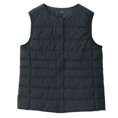 MUJI Collarless Down Vest XS-XXL Packable Lightweight Anti-Static