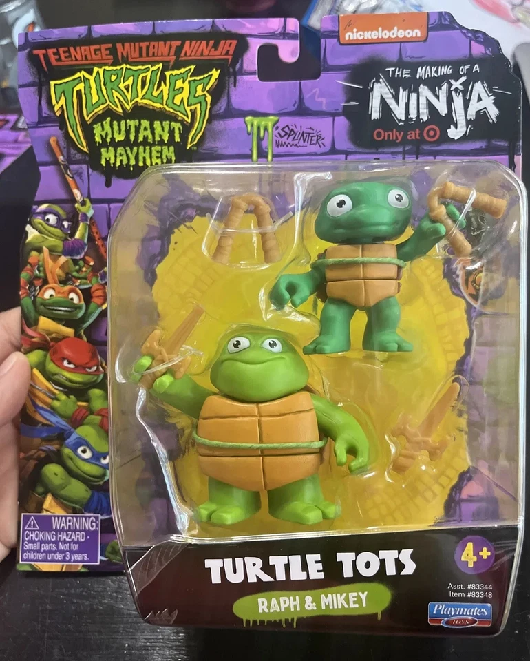 Lote de 2 paquetes dobles Teenage Mutant Ninja Turtles Tots RAPH MIKEY LEO DONNIE TMNT Foto 3 de 4