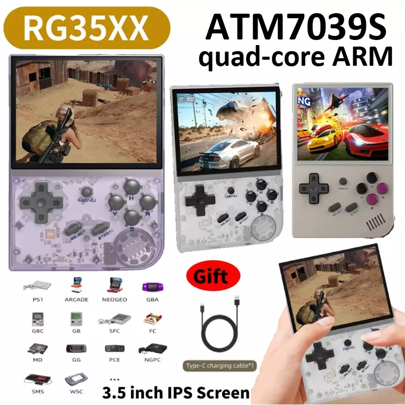 Anbernic RG35XX Handheld Game Console Retro Games Consoles with 3.5 Inch  IPS Scr