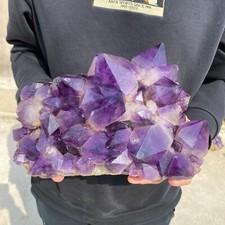 14.6lb Natural Amethyst geode quartz cluster crystal specimen Healing