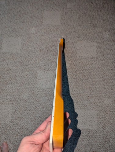 Beautious 22 Fret Maple/Rosewood Strat Neck White Pearl Inlays BIG HEAD Leftie!! - Picture 4 of 12