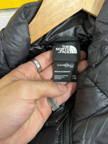 The North Face Men's Thermoball ECO Primaloft Hooded Jacket Black Xxl - Picture 5 of 7