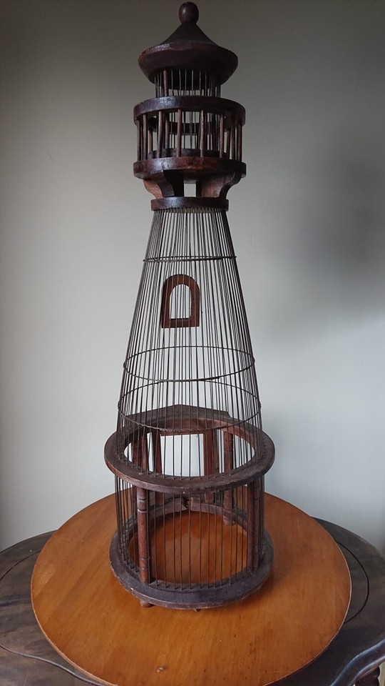 Lighthouse Birdcage, Cage Wood and Wire | eBay