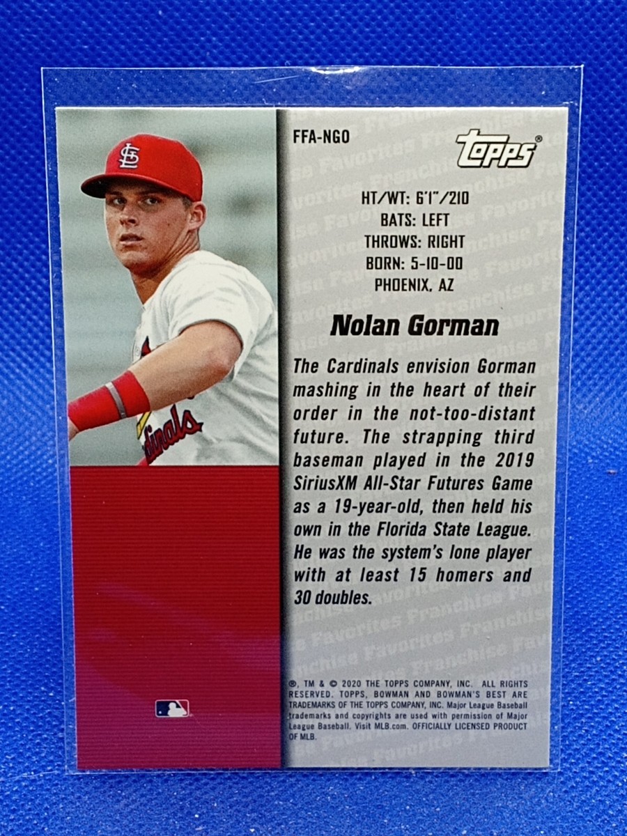 2020 Bowman's Best Franchise Favorites #FFANGO Nolan Gorman | eBay
