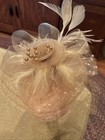 VTG Fascinator Hat Headband Ladies' Day Cocktail Tea Party Taupe — photo 8