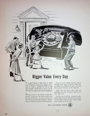Original Vintage Recorder Ad: Bell Telephone System, Service Instrument