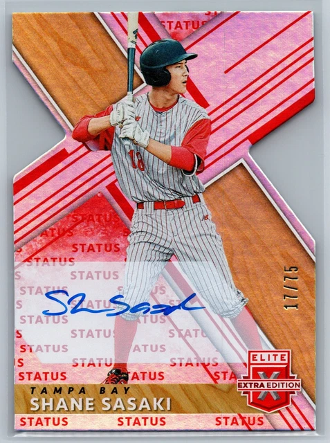 2019 Panini Elite Extra Edition Auto /75 Die Cut #98 Shane Sasaki