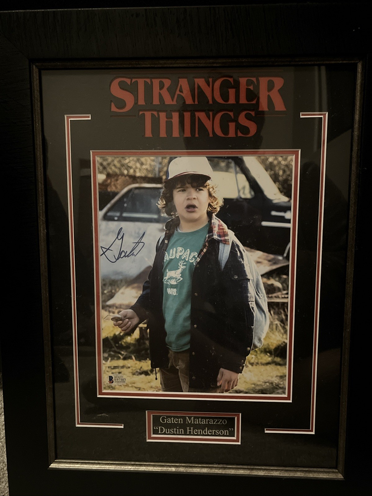 Gaten Matarazzo Autographed Signed Stranger Things 8x10 Photo Framed Beckett BAS 