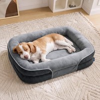Hundebett OrthopäDisch Grau FüR MittelgroßE Hunde 89X64X18Cm Haustierbett
