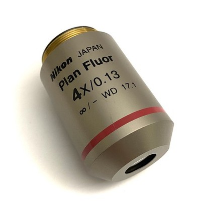 NIKON Plan Fluor 4X/0.13  /- WD 17.1  Microscope Objective Lens